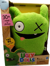 Ugly Dolls Feature Sounds Ox Plush Stuffed Toy 30 Sounds  Phrases Green Hasbro