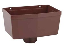 Osma Round Line 0T332 Rainwater Downpipe Hopper 68mm brown