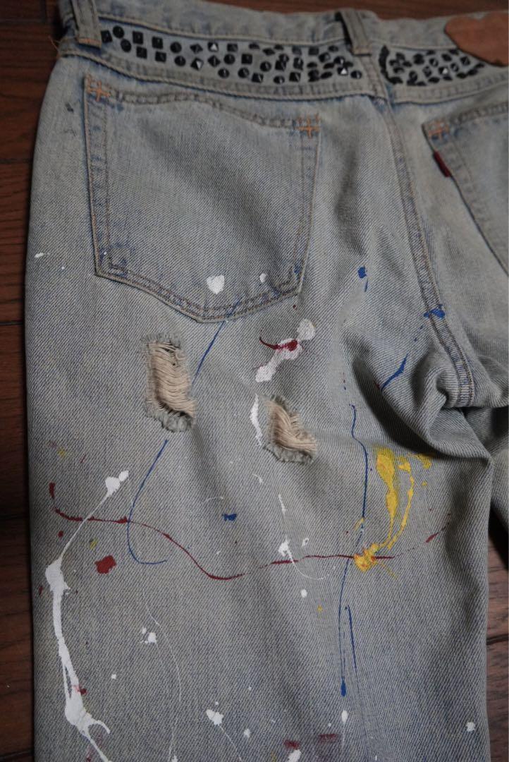 Number Nine 2006Ss Paint Studs Denim Archive size M Vintage Number Nine 2006Ss Paint Studs Denim Archive size M Vintage