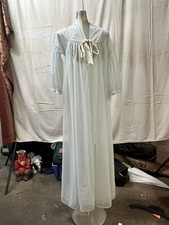 Vintage 1960 Vanity Fair Mint Green Sheer Ladies Nightgown and Robe Sz S Mcm