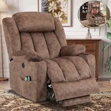 Large Electric Power Lift Recliner Chair with Extended Footrest for Elderly Big