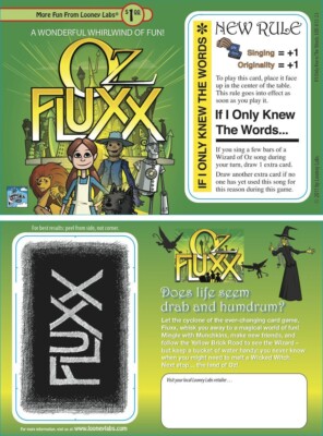 Oz Fluxx If I Only Knew The Words (New Rule) Promo Card Looney Labs