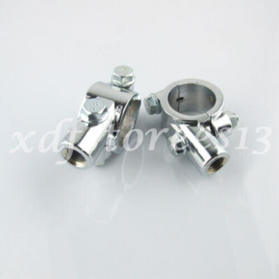 2PC 1'' 25mm Motorcycle Crash Bar Engine Guard Mount Clamp Spot Fog Light Bracket