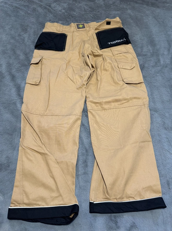 Pantalones de trabajo Terra Brick para hombre talla 40 bolsillos tostados pierna recta pantalones de trabajo Foto 3 de 4