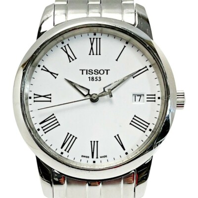Tissot Quartz T033410A Silver White Stainless Steel Men'S Watch | eBay