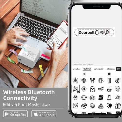 DYMO LetraTag Label Maker with Labeling Tape LetraTag 100H Handheld Label Maker - Picture 5 of 14