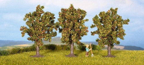 HO Scale Scenery - 25113 - Pack of 3 Apple Trees