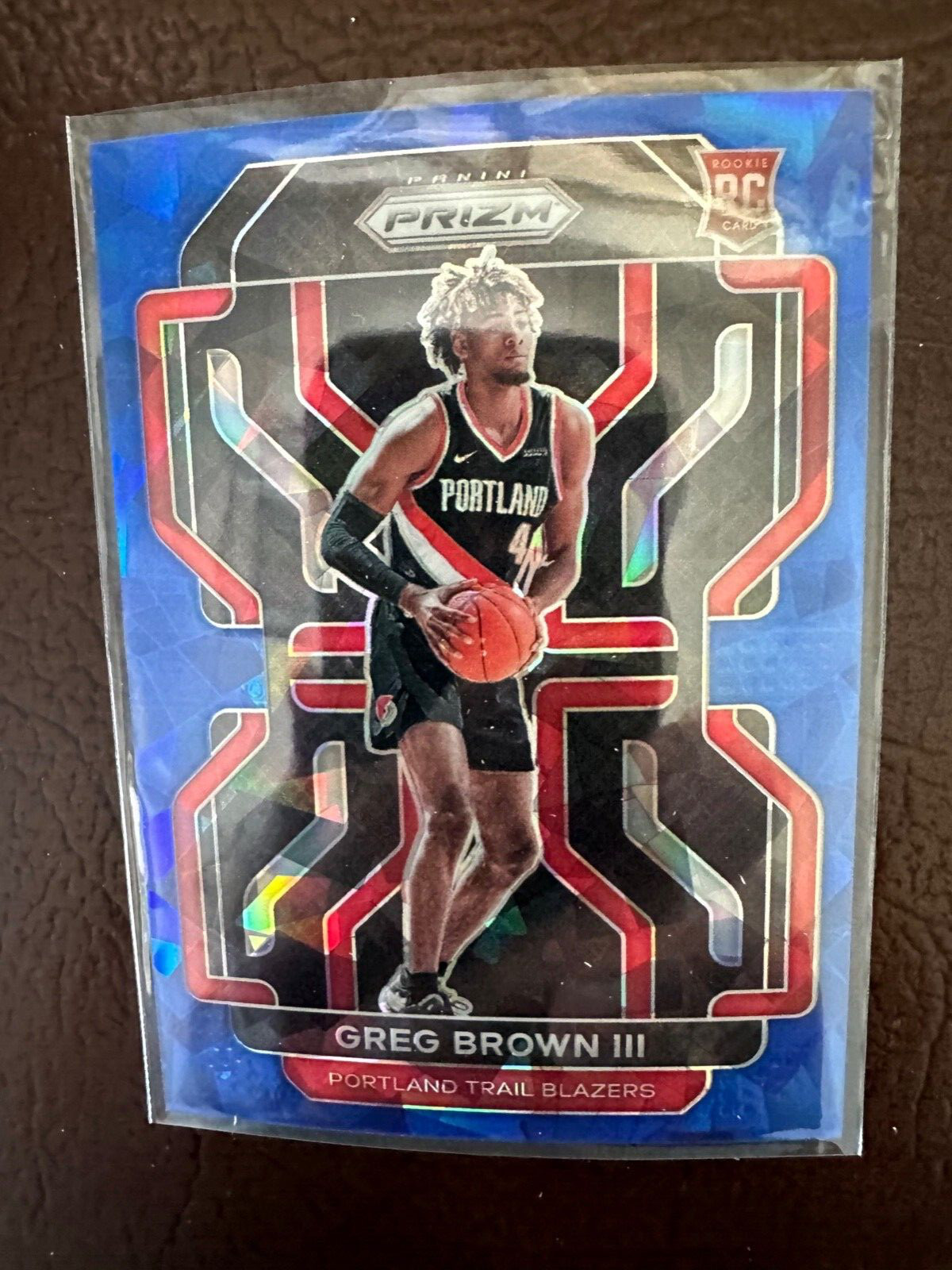 2021 Prizm Greg Brown III (#291) Blue Cracked Ice Prizm 062/125 GREAT CENTERING!