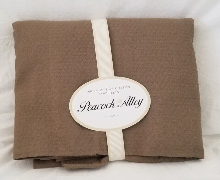 Павлинья аллея Adriana бриллиант 100% египетский хлопок коричневый королева покрывало $385 новый нераспакованный - Изображение 2 из 4