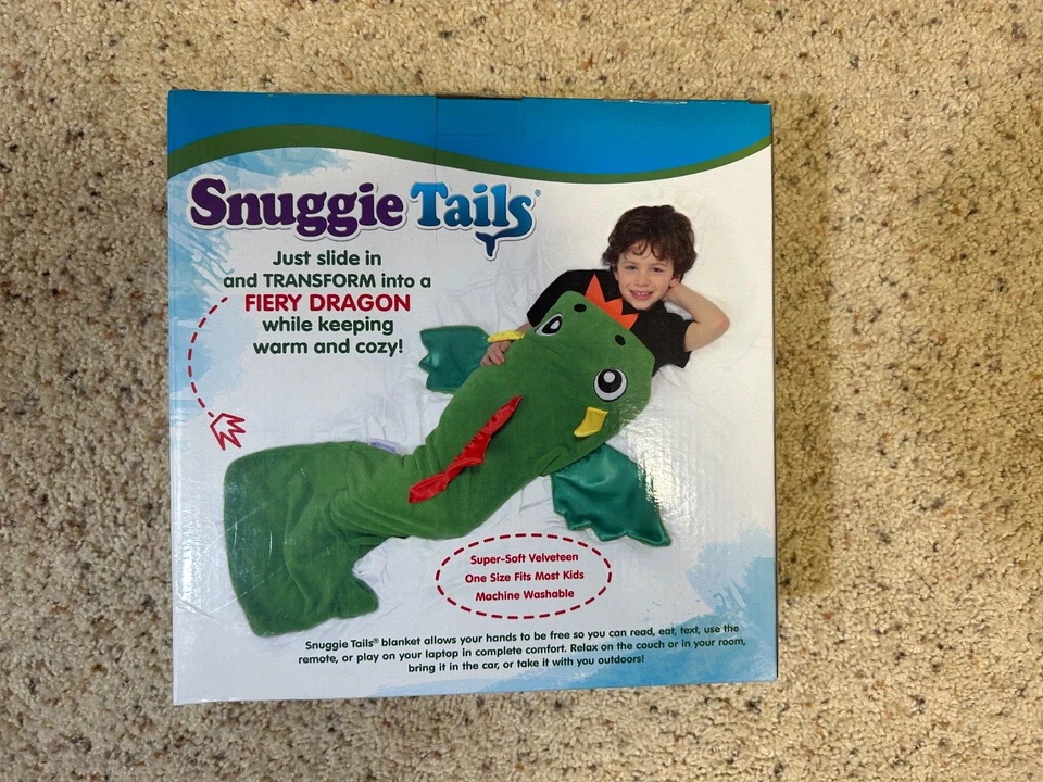 *NUEVO EN CAJA-Snuggie Tails suave terciopelo felpa dragón verde, como se ve en TV saco de dormir Foto 2 de 4