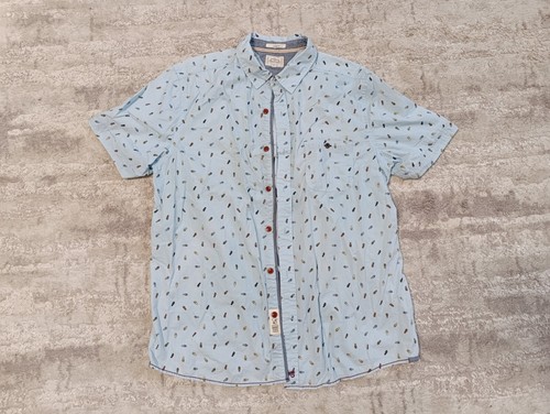 white stuff man shirt blue. short sleeve. Size M