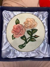 The Franklin Mint Heirloom 3D The Roses of Capodimonte Decorative Wall Plate