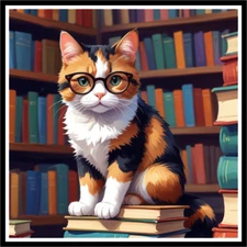 30 Custom Book Smart Calico Kitten Personalized Address Labels