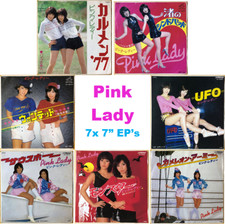 7x7” Singles Pink Lady ピンク・レディー Carmen '77 Wanted UFO Southpaw Monster +1 Japan