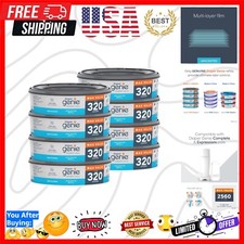 Essentials 8-Pack Diaper Refill  Compatible with Complete  Expressions Pails