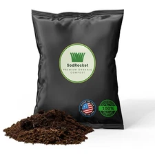 SodRocket Premium Organic Compost Mix - Organic Soil Builder & Fertilizer
