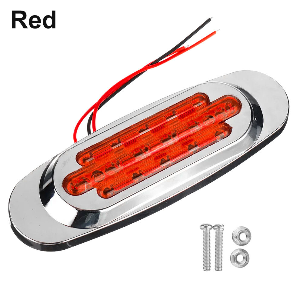 4 8 10x 6 3 16 LED Oval Side Marker Light Chrome Bezel Indicators 4-8-10x-6-3-16-led-oval-side-marker-light-chrome-bezel-indicators