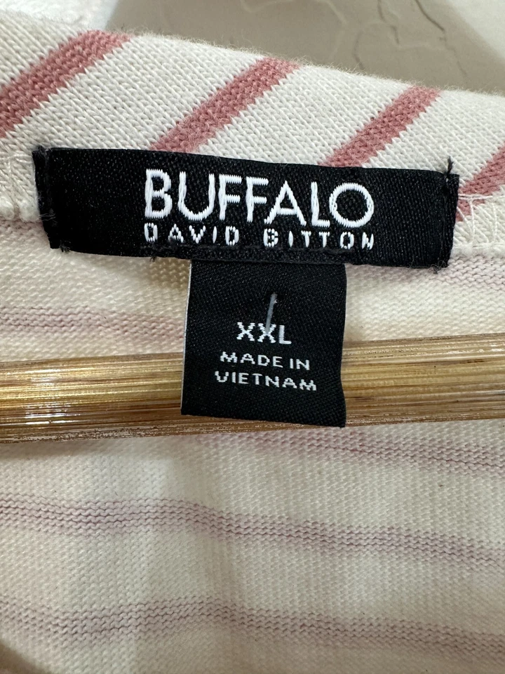 Buffalo Womans Nautical Striped T shirt Dress Sz XL Beachy Minimal Vacay Travel - Image 4 of 4