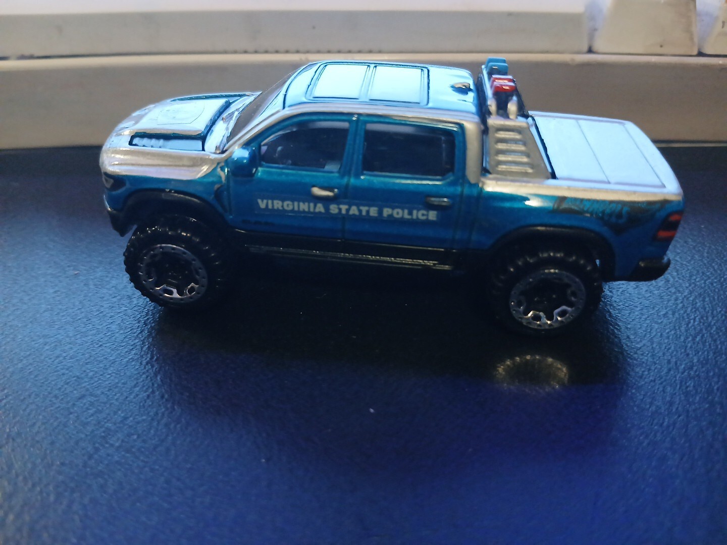 Virginia VA State Police 1/64 matchbox size rare Trooper Dodge Ram Truck Custom