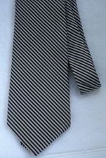 Lauren Ralph Lauren Navy Blue Striped Silk Tie