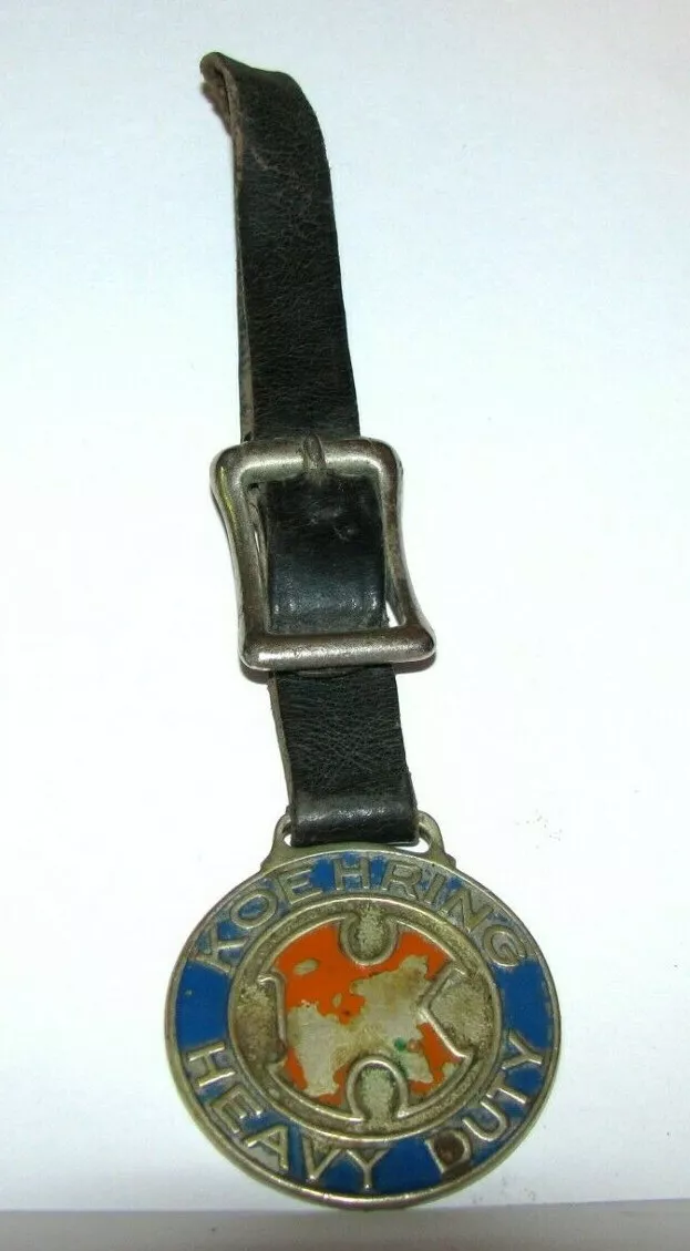 Koehring K Heavy Duty Pocket Watch Fob Anderson Equipment Company