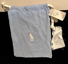 Vintage NEW NWT Ralph Lauren POLO Oxford Shirt Blue Drawstring Bag