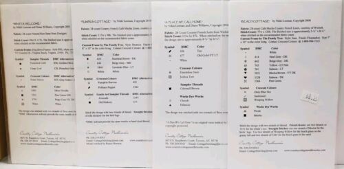 Lot of 4 Country Cottage Needleworks Charts B - Picture 6 of 6