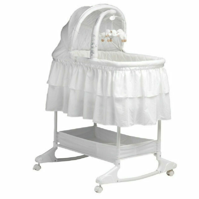 Chloe Rocking Bassinet (123 x 90 x 65 cm) White, (036106-003