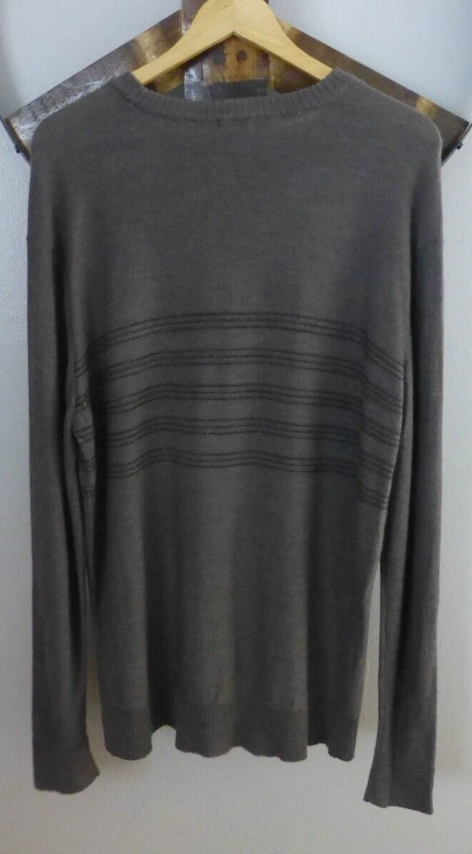 smartwool crew neck long sleeve merino wool blend contrast stitch sweater