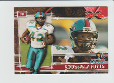 2001 Topps XFL #69 Roosevelt Potts card, Memphis Maniax