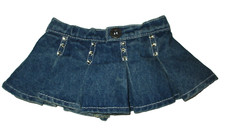 Build A Bear Workshop Pleated Denim Skirt with Rhinestones