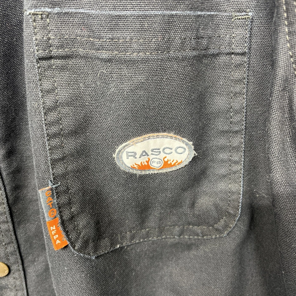 RASCO FIRE RESISTANT BLACK DUCK SHIRT JACKET 2X Long - Image 2 of 4