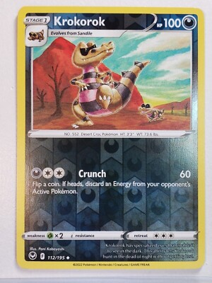 Krokorok 112/195 - Reverse Holo - Silver Tempest - Pokemon - NM/M