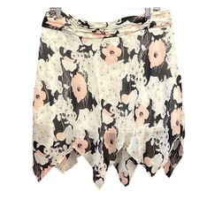 Vintage Y2K Kenzie Silk Handkerchief Skirt Whimsigoth Fairycore Floral Print