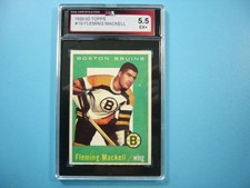 1959/60 TOPPS NHL HOCKEY CARD #19 FLEMING MACKELL KSA 5.5 EX+ SHARP 59/60 TOPPS
