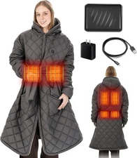 Portable Heated Battery Blanket Cordless Heated Blanket Wireless Wearable Heated