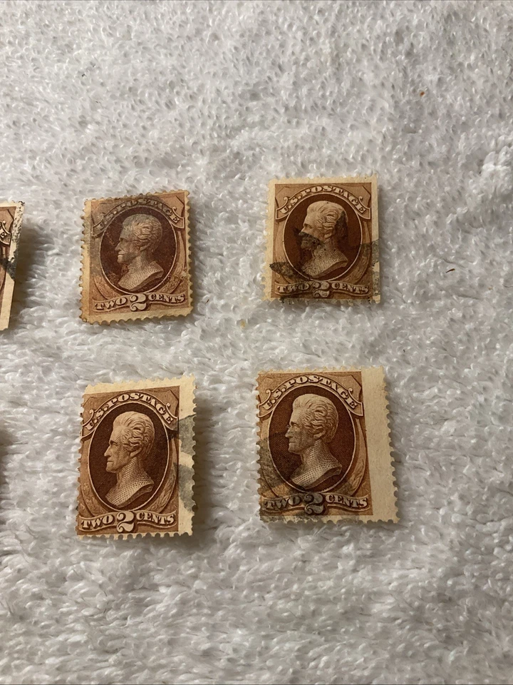 U.S.-(-1870-1873-)-JACKSON-lot of 6-Stamps-USED #11 - Image 3 of 4