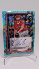 2025 Topps Chrome Baseball Ryan Zeferjahn Aqua Wave Rookie Auto /199