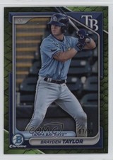 2024 Bowman Chrome Prospects Green Reptilian Refractor 87/99 Brayden Taylor 19kz