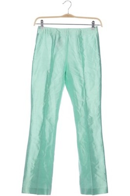 Escada Stoffhose Damen Hose Pants Chino Gr. EU 36 Seide Grün #rd6pnjv