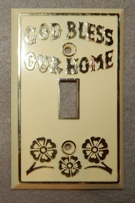 Vintage God Bless Our Home - Light Switch Cover (4  1/2'' x 2  3/4'') new