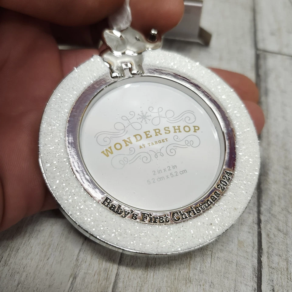 2024 Wondershop Target Metall Christbaumschmuck Babys erster Weihnachtsrahmen - Bild 2 von 4