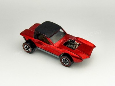 Hot Wheels Redline PYTHON Red US Full Black Roof Tan Interior Very Nice !!