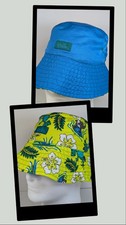 UV Skinz Bucket Hat Dinosaur Youth Size 7 Kids Reversible Green Blue UPF 50