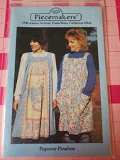 Country Store Piecemakers Popover Pinafore One Size Apron Pattern VTG Uncut