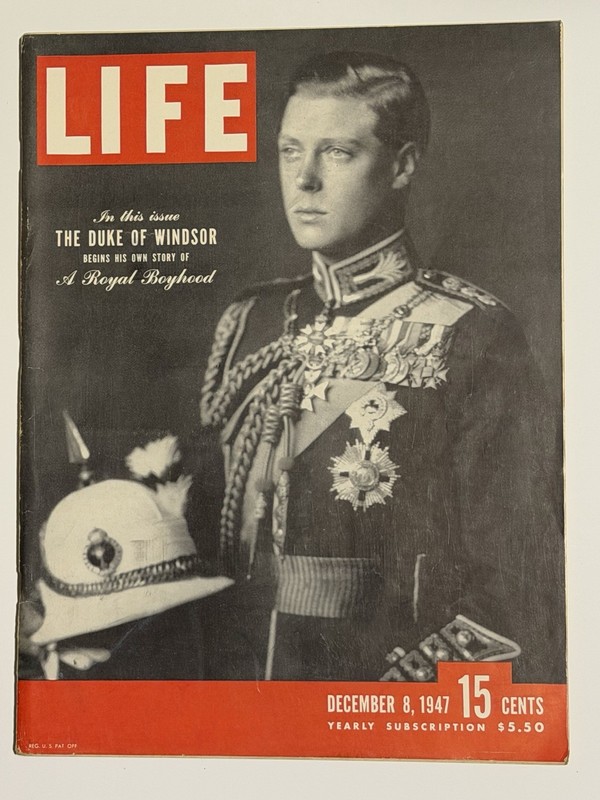 LIFE Magazine December 8 1947 Illustrated English Royalty Duke of Windsor Cover