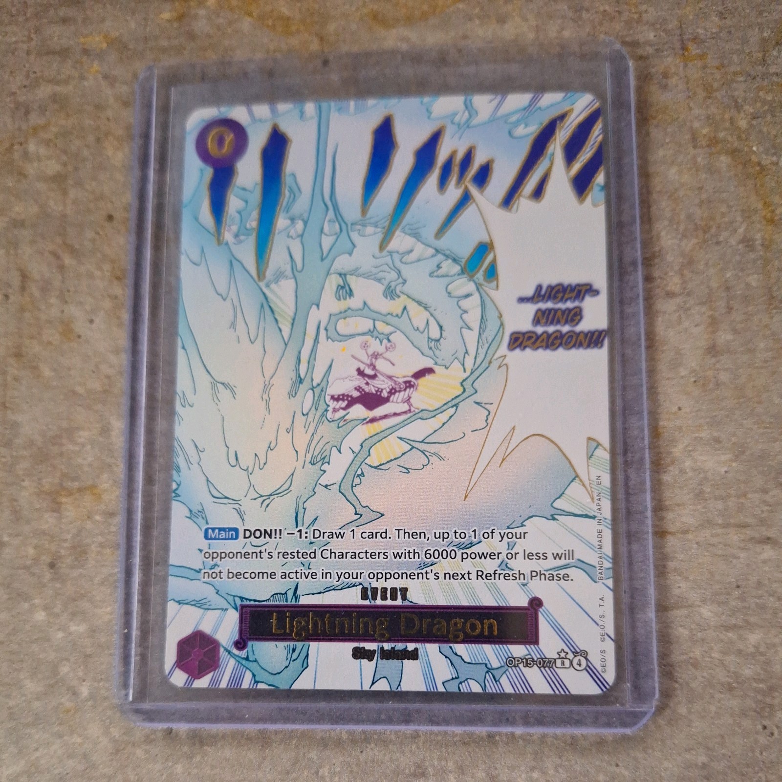 Lightning Dragon Alt Art OP15-077 Adventure on Kami's Island Foil