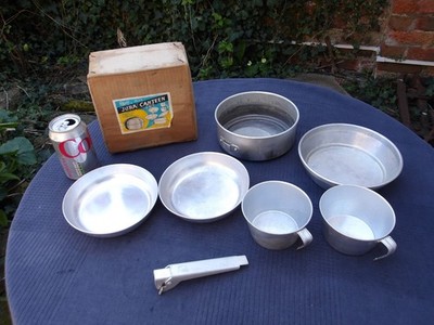 Vintage Stesco ''Jura'' Kantine Zweimann Aluminium Camping Set