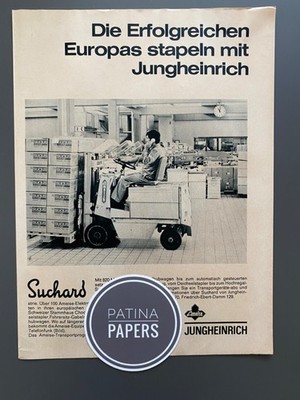 1971 Jungheinrich Hamburg Ameise Stapler & Suchard Schokolade Werbung Reklame