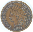 VF 1881 Indian Head Cent